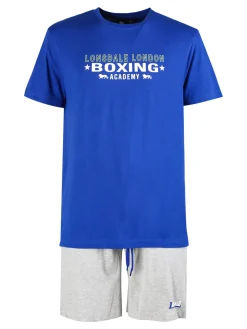 Lonsdale Pigiama corto da uomo in cotone