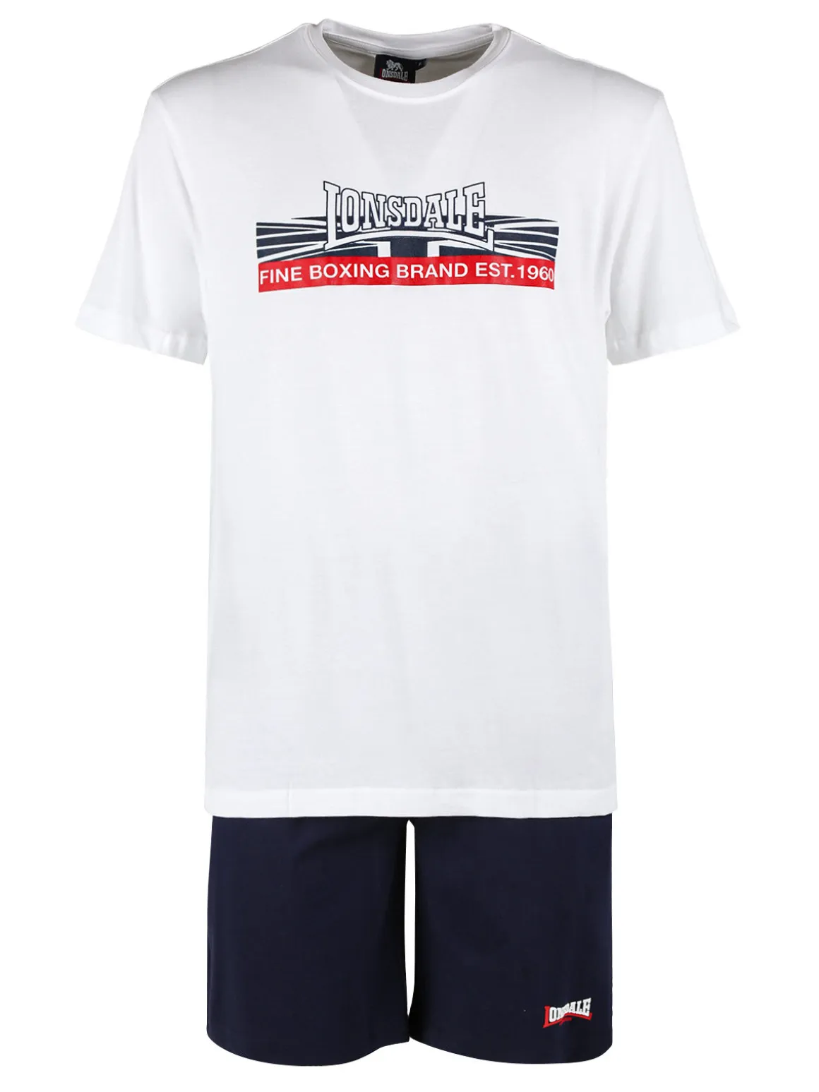 Lonsdale Pigiama corto da uomo in cotone