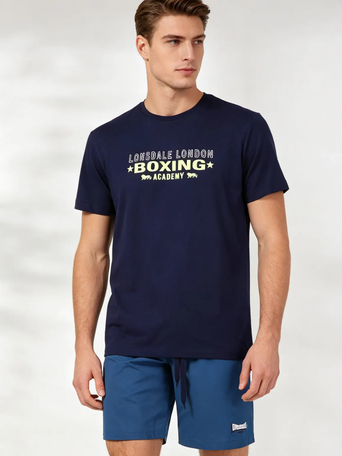 Lonsdale Pigiama corto da uomo in cotone