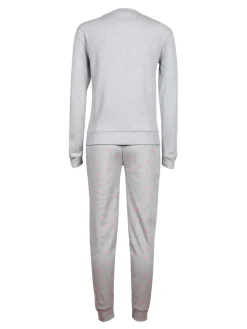 Lonsdale Pigiama da donna lungo in cotone con scritta