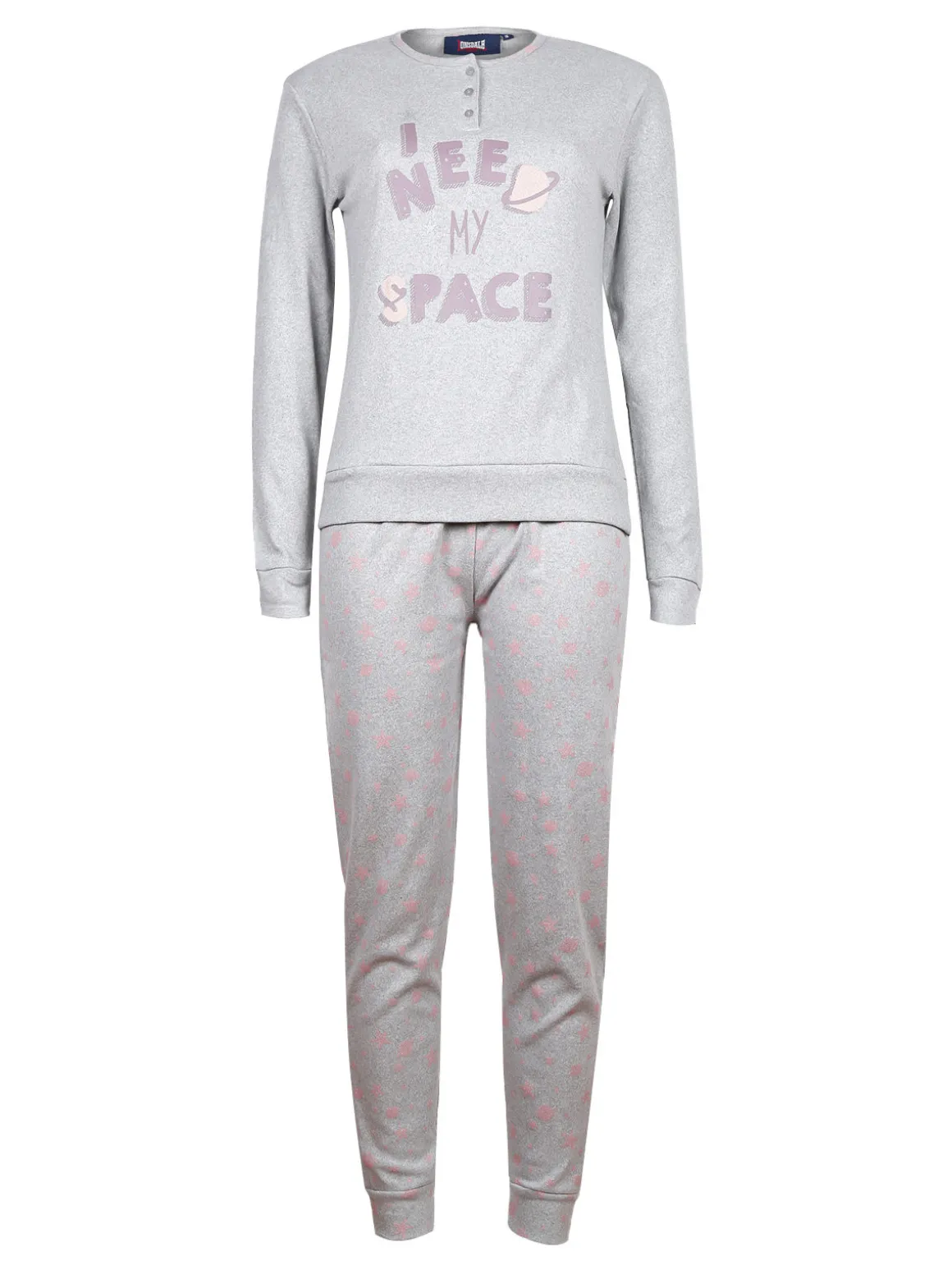 Lonsdale Pigiama da donna lungo in cotone con scritta