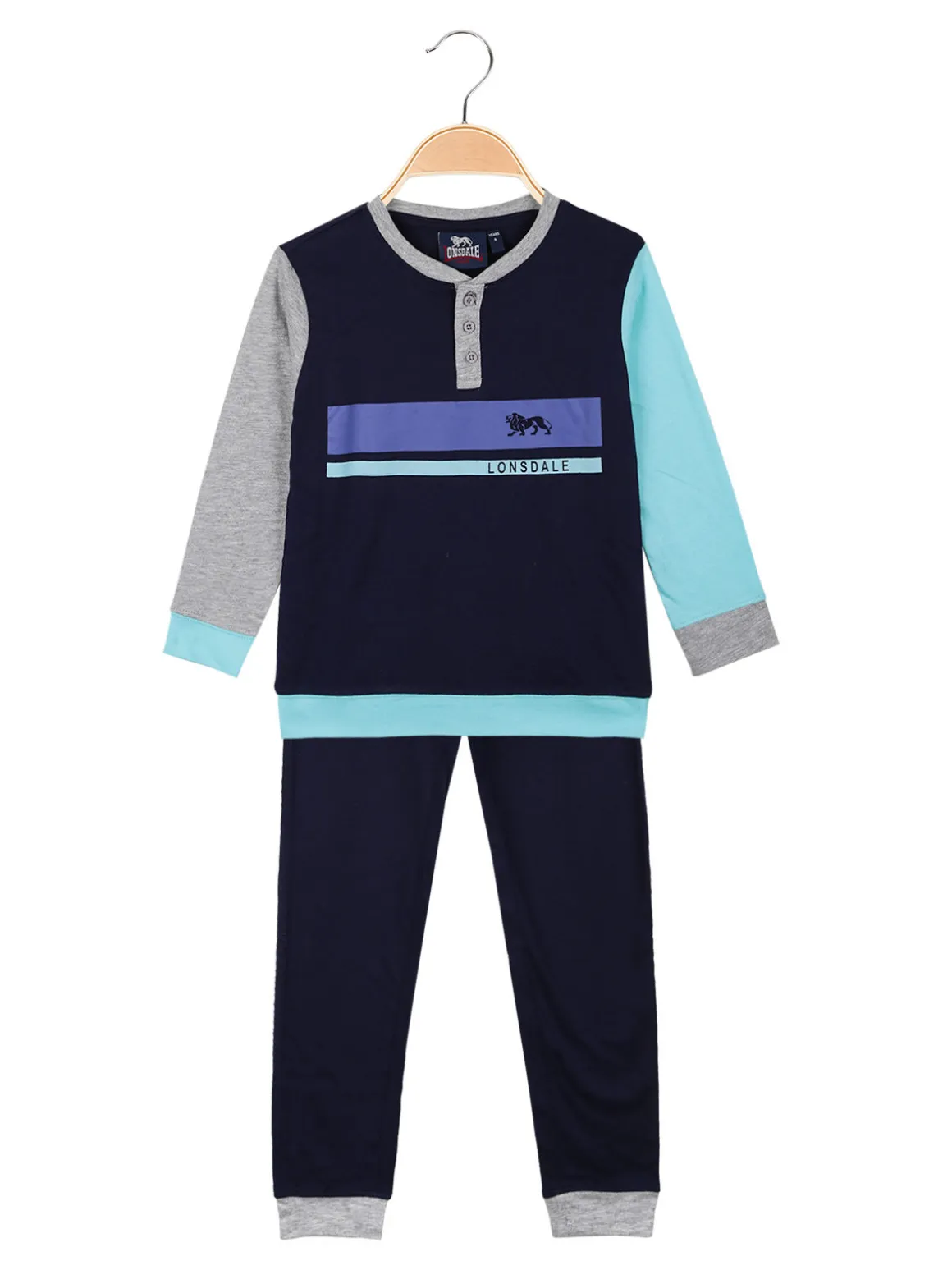 Lonsdale Pigiama lungo da bambino in cotone