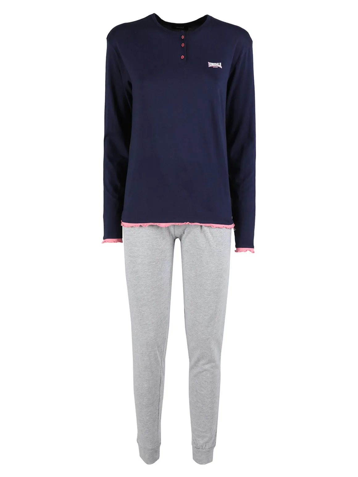 Lonsdale Pigiama lungo da donna in cotone