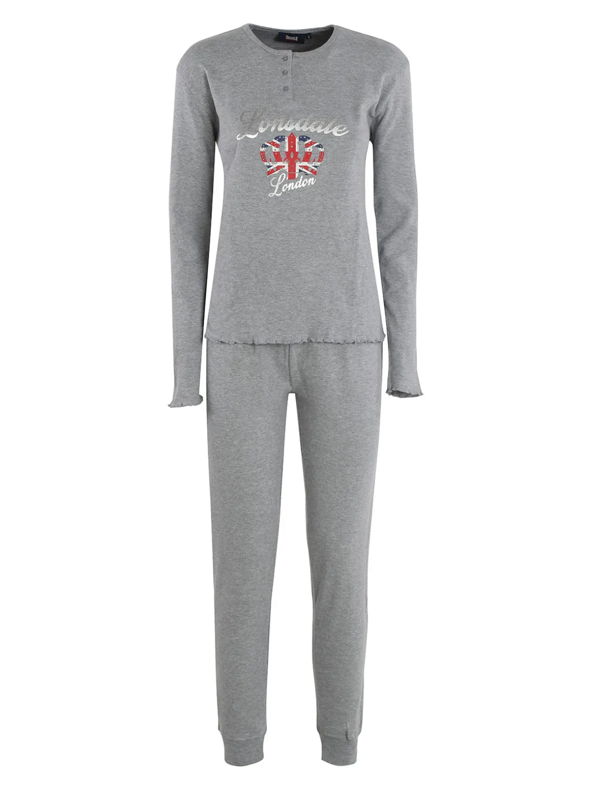 Lonsdale Pigiama lungo da donna misto cotone