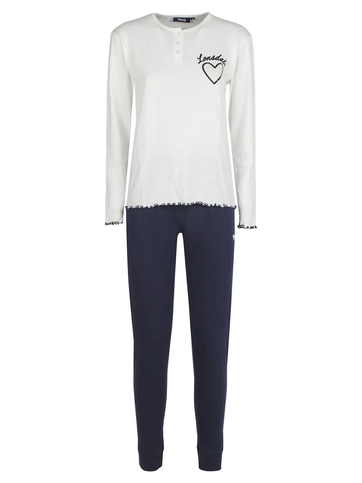 Lonsdale Pigiama lungo da donna in cotone