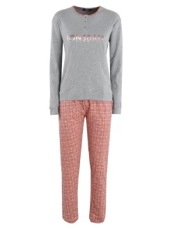 Lonsdale Pigiama lungo da donna misto cotone