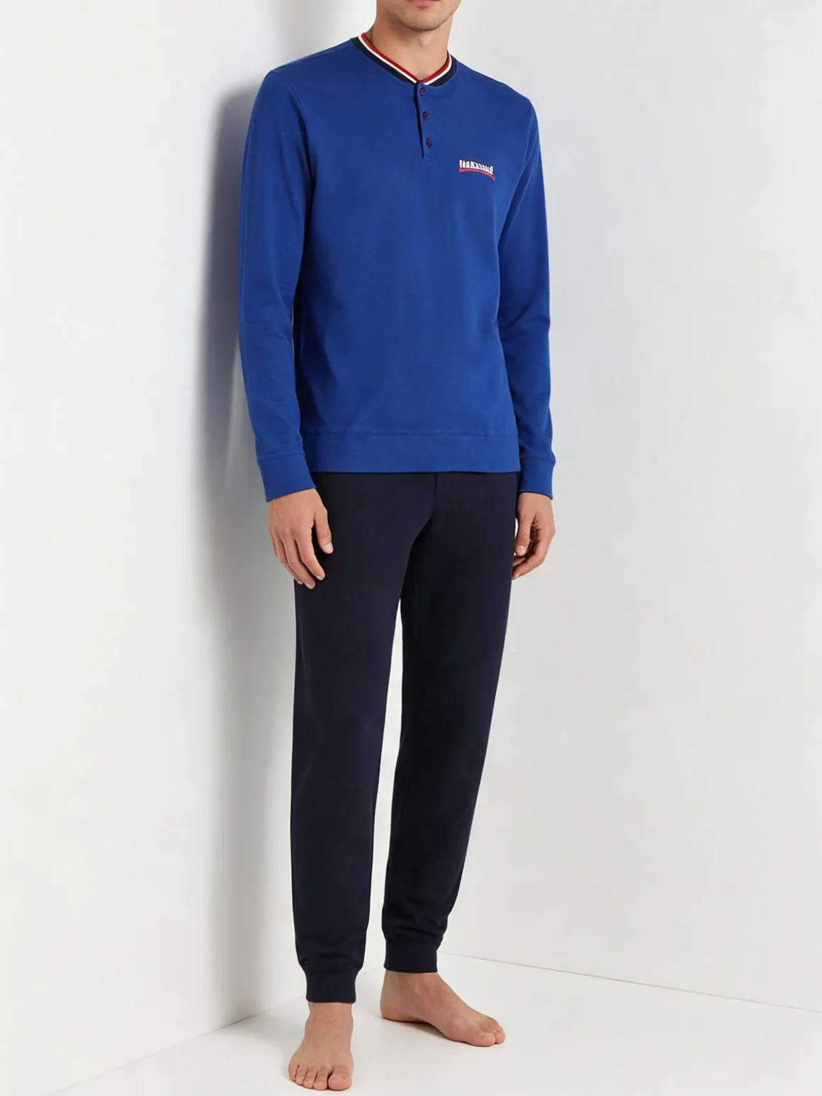 Lonsdale Pigiama lungo da uomo in cotone