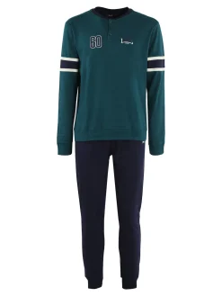 Lonsdale Pigiama lungo da uomo in cotone