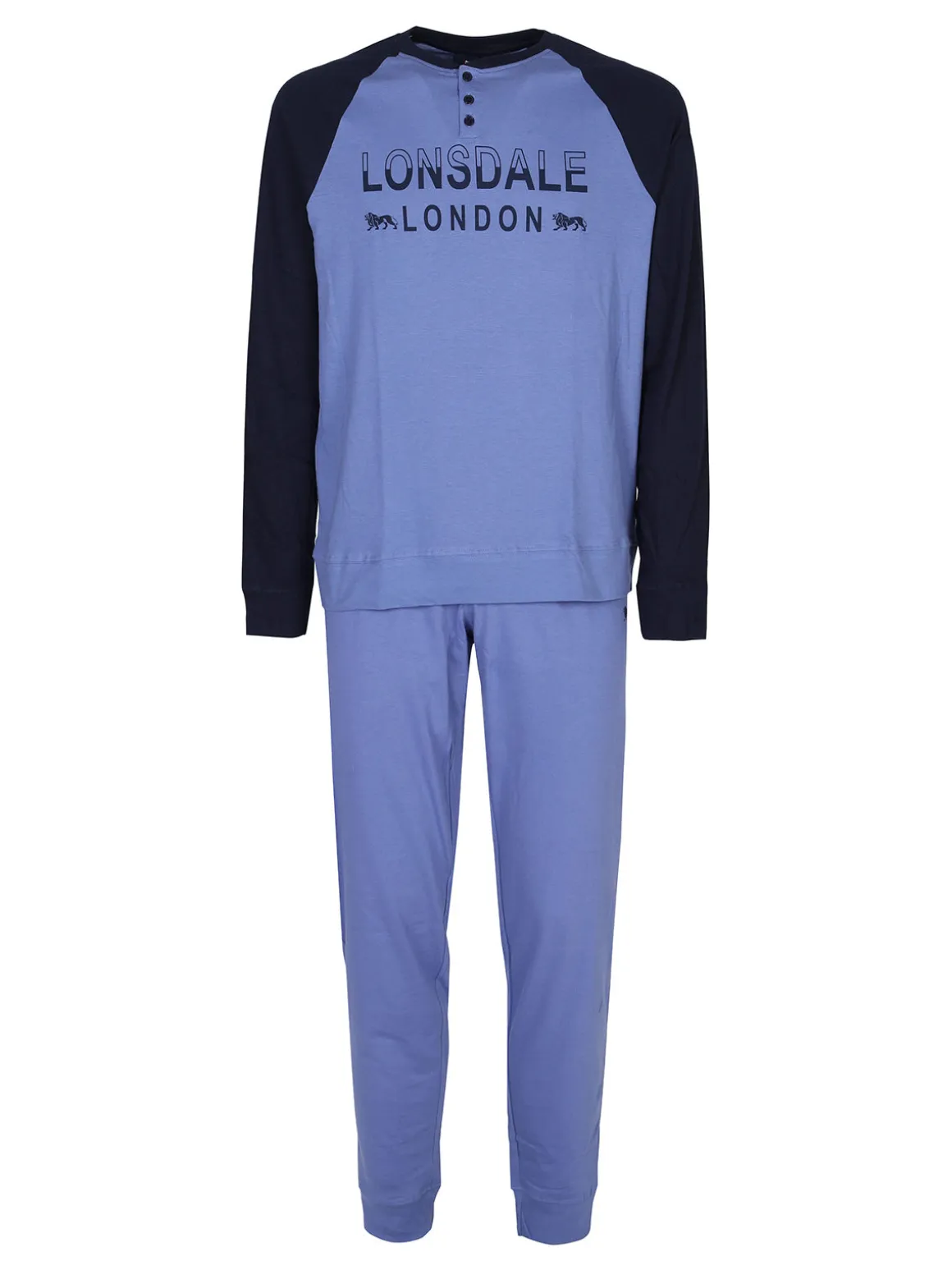 Lonsdale Pigiama lungo da uomo in cotone