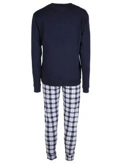 Lonsdale Pigiama lungo da uomo con pantaloni a quadri