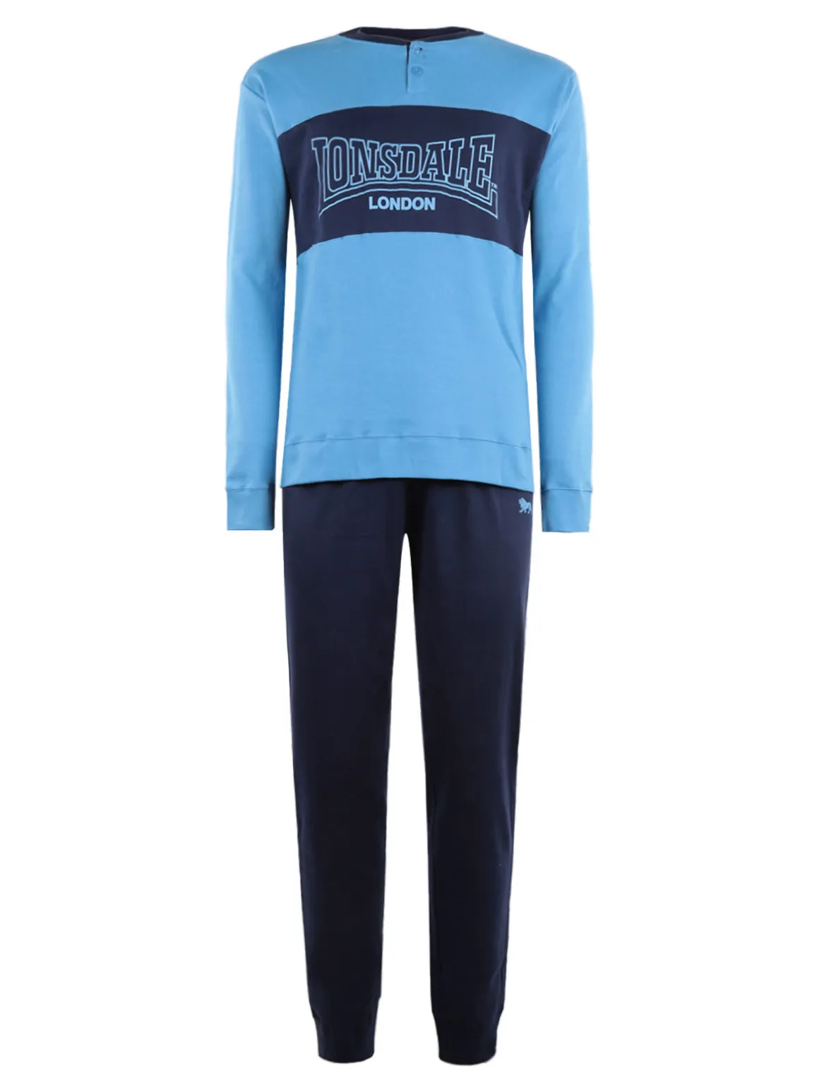 Lonsdale Pigiama lungo da uomo in cotone