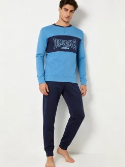 Lonsdale Pigiama lungo da uomo in cotone