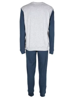 Lonsdale Pigiama lungo da uomo in cotone interlock