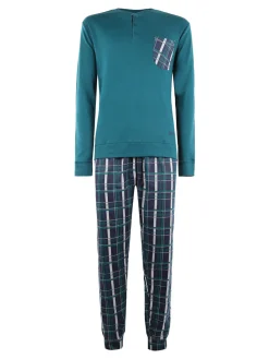 Lonsdale Pigiama lungo da uomo in cotone interlock