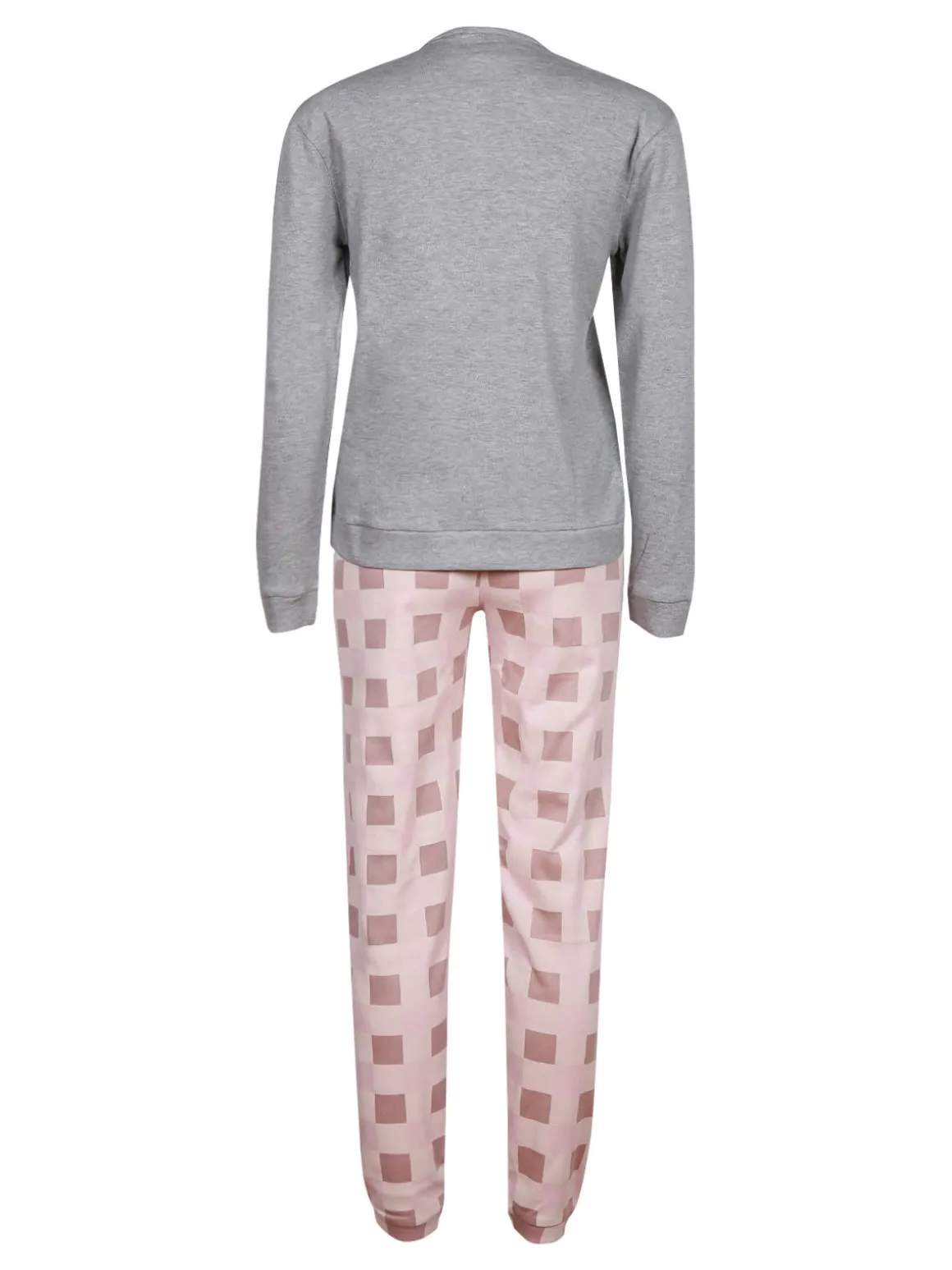 Lonsdale Pigiama lungo donna in cotone con stampe