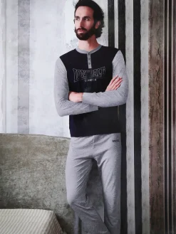 Lonsdale Pigiama lungo in cotone uomo