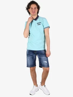 Lonsdale Polo da uomo a maniche corte con taschino