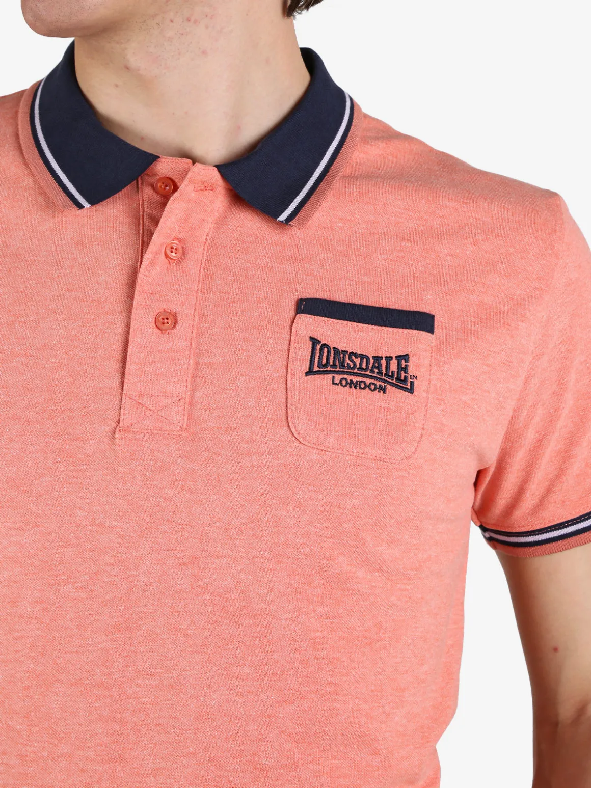 Lonsdale Polo da uomo a maniche corte con taschino