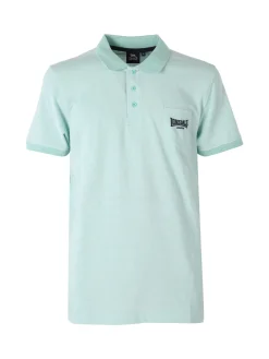 Lonsdale Polo da uomo in cotone a maniche corte con taschino - nero