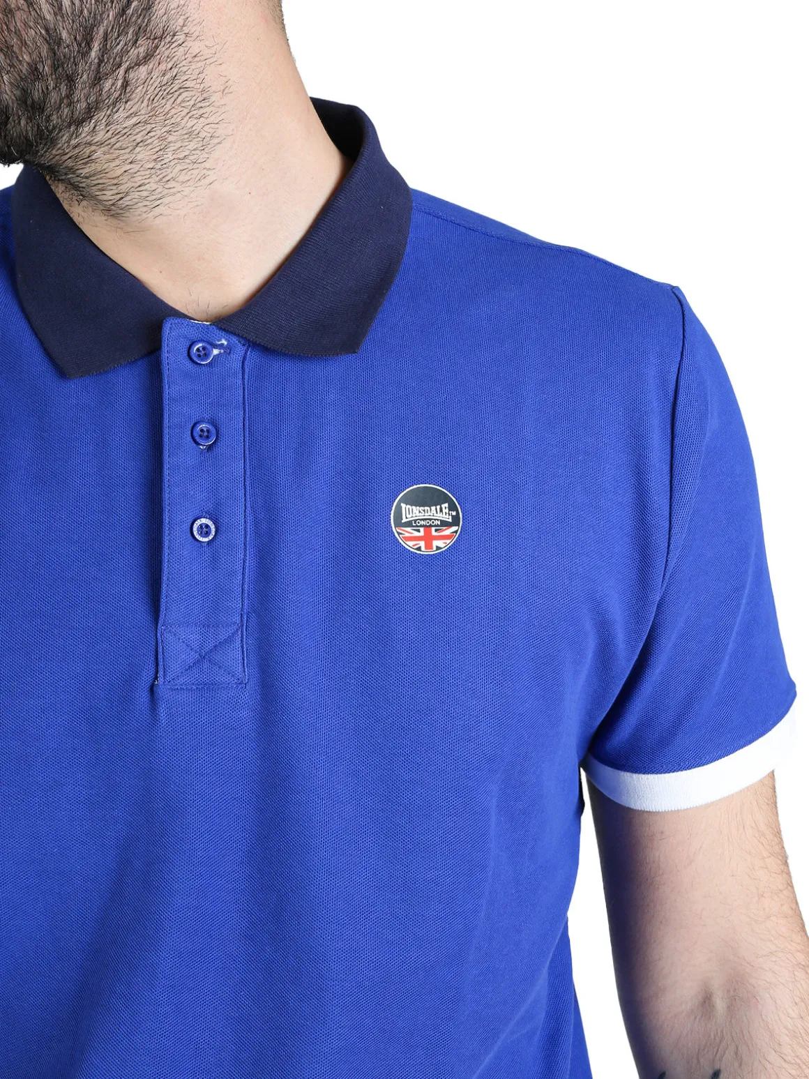 Lonsdale Polo da uomo in cotone a maniche corte