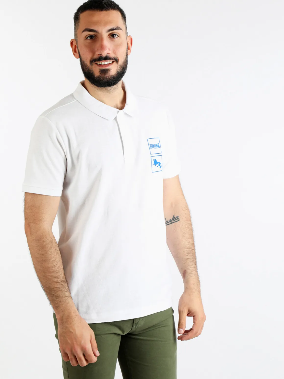 Lonsdale Polo in cotone da uomo manica corta