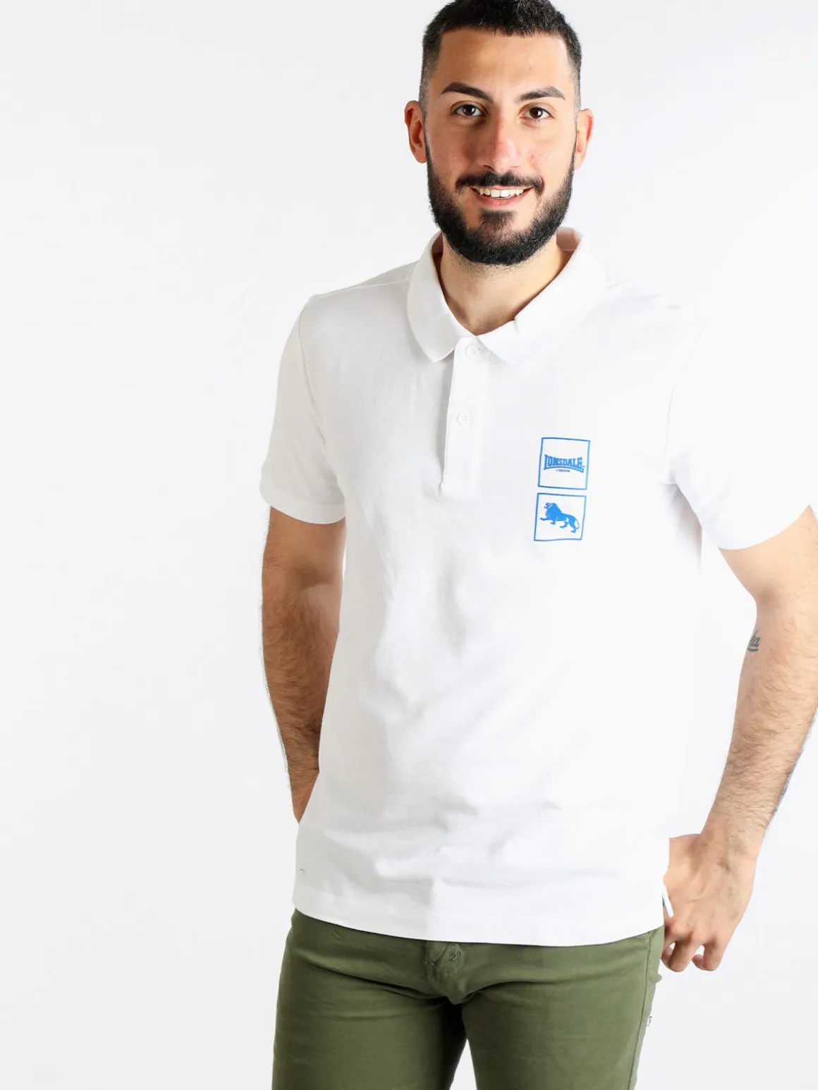 Lonsdale Polo in cotone da uomo manica corta