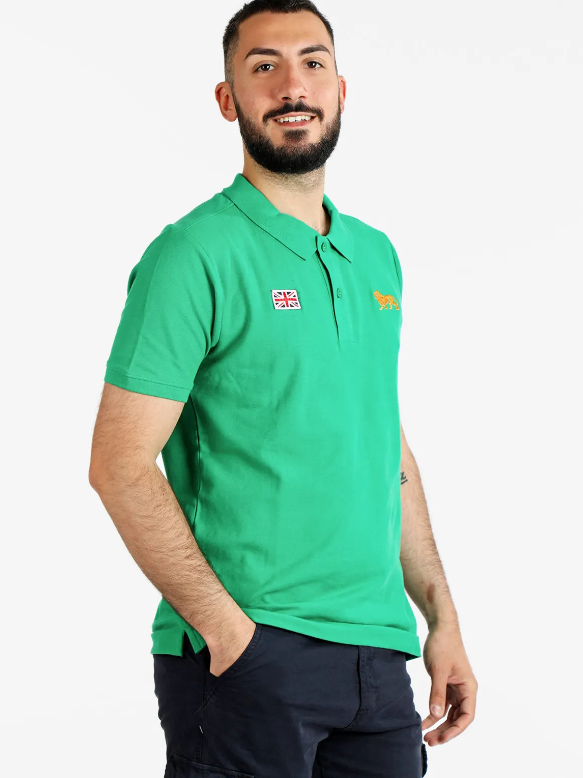 Lonsdale Polo in cotone da uomo manica corta