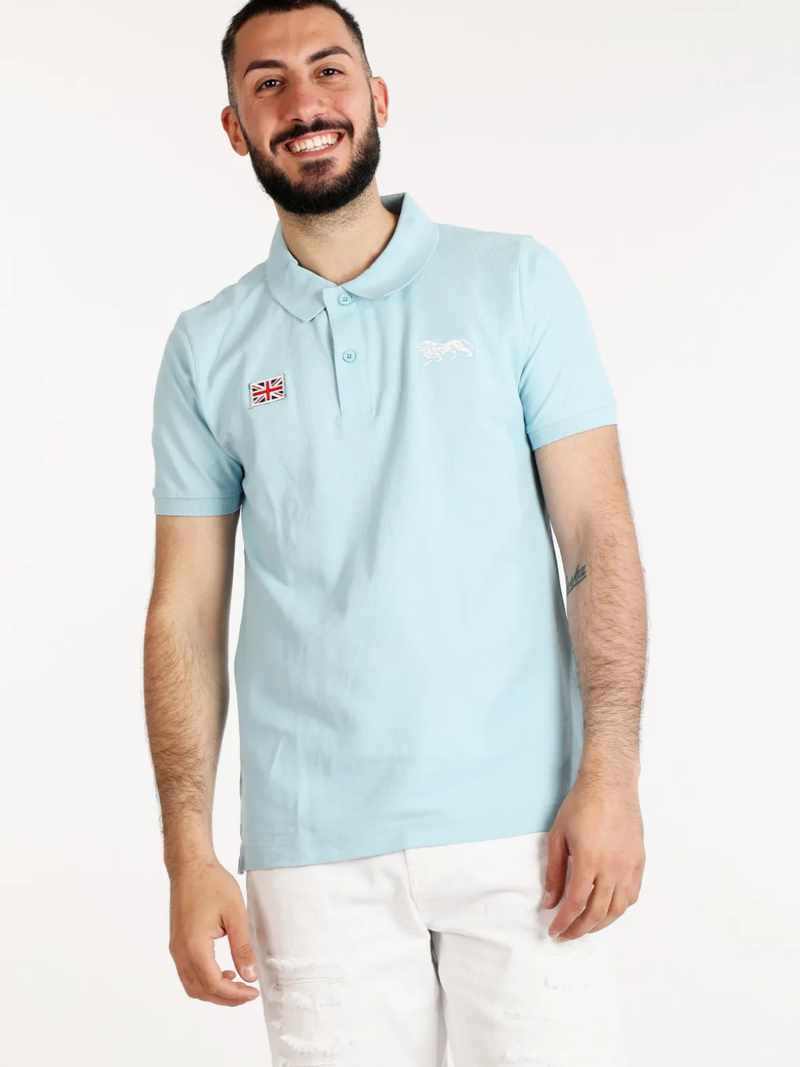 Lonsdale Polo in cotone da uomo manica corta