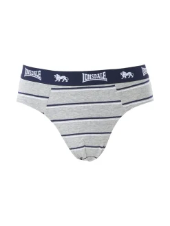 Lonsdale Slip rigati da uomo in cotone - grigio