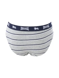 Lonsdale Slip rigati da uomo in cotone - grigio