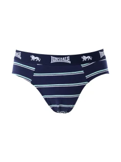 Lonsdale Slip rigati da uomo in cotone - blu scuro