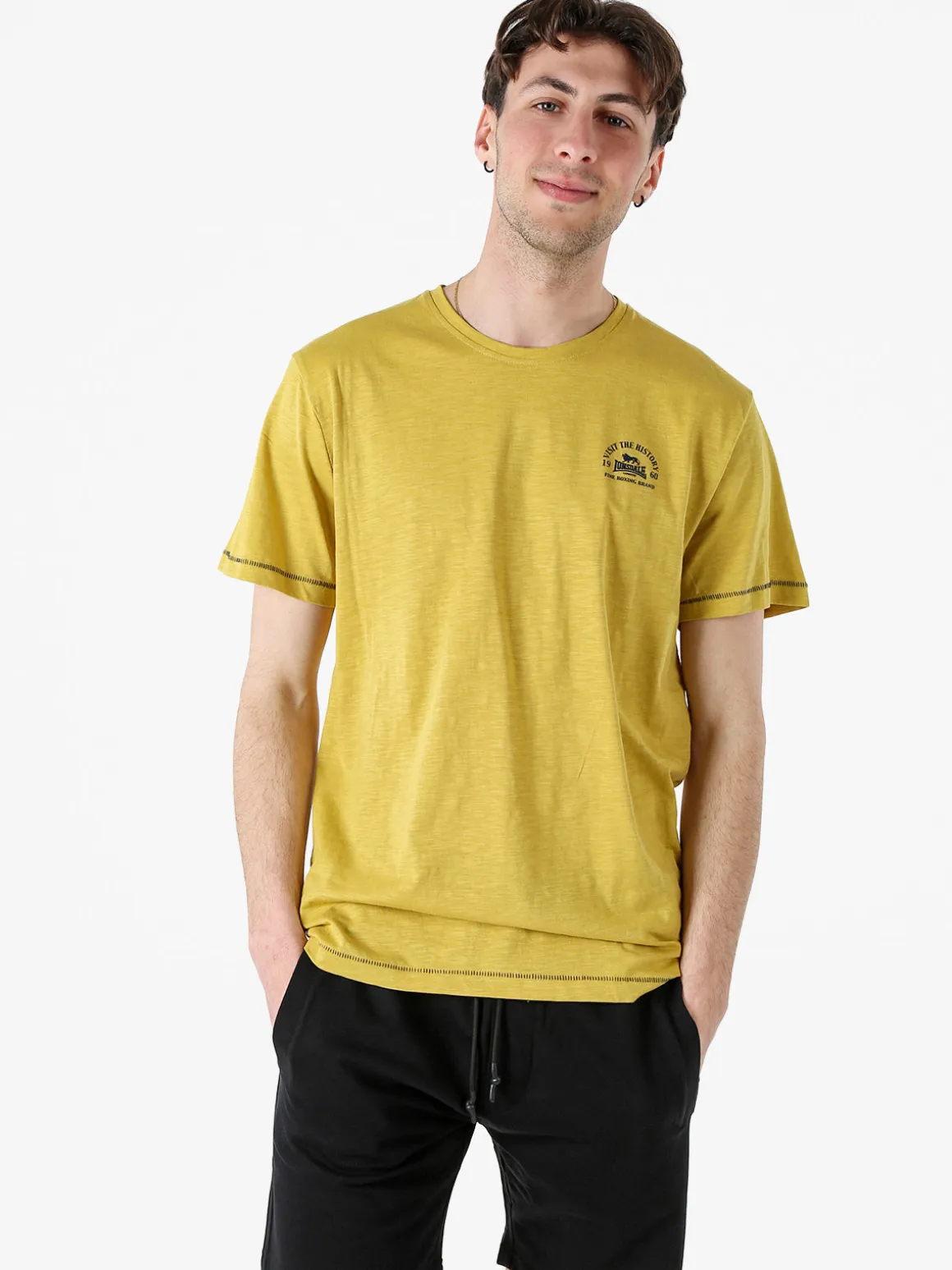 Lonsdale T-shirt da uomo in cotone con logo