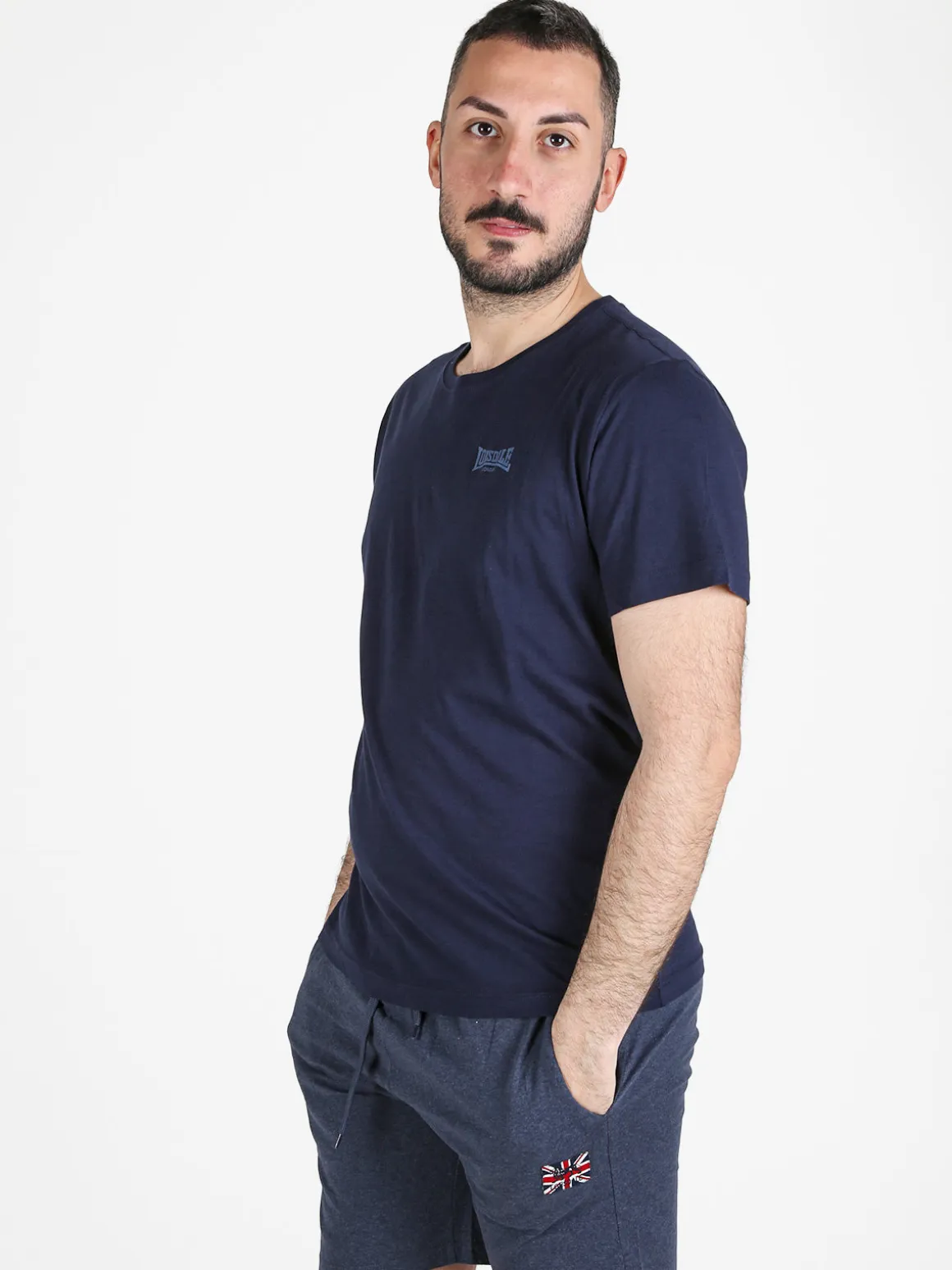 Lonsdale T-shirt da uomo in cotone con logo