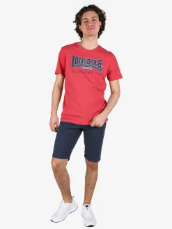 Lonsdale T-shirt da uomo in cotone con stampa logo