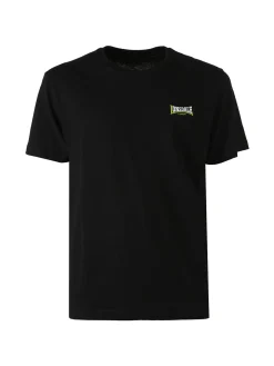 Lonsdale T-shirt da uomo in cotone con logo - nero