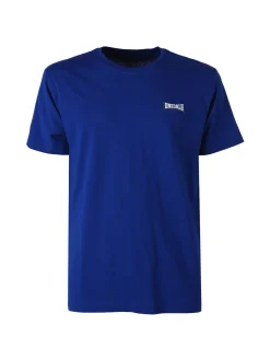 Lonsdale T-shirt da uomo in cotone con maxi stampa logo - nero