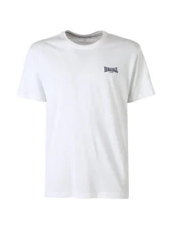 Lonsdale T-shirt da uomo in cotone con logo - bianco
