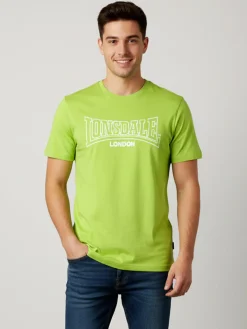 Lonsdale T-shirt da uomo in cotone con logo - mela