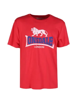 Lonsdale T-shirt girocollo da uomo in cotone con logo