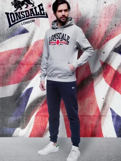 Lonsdale Tuta da uomo 2 pezzi con cappuccio