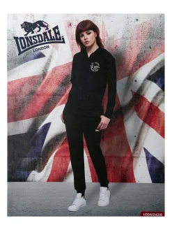 Lonsdale Tuta donna 2 pezzi full zip con cappuccio