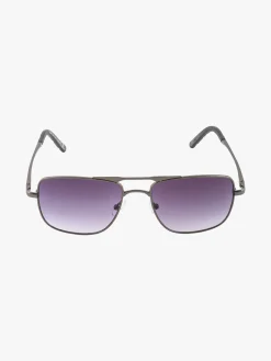 Looks Style Occhiali da sole aviatore da uomo - grigio scuro