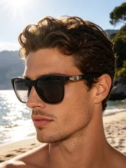 Looks Style Occhiali da sole da uomo - nero