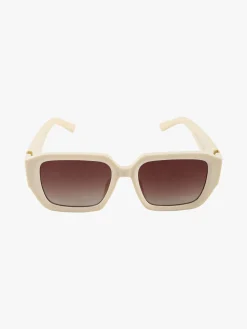 Looks Style Occhiali da sole quadrati da donna - panna