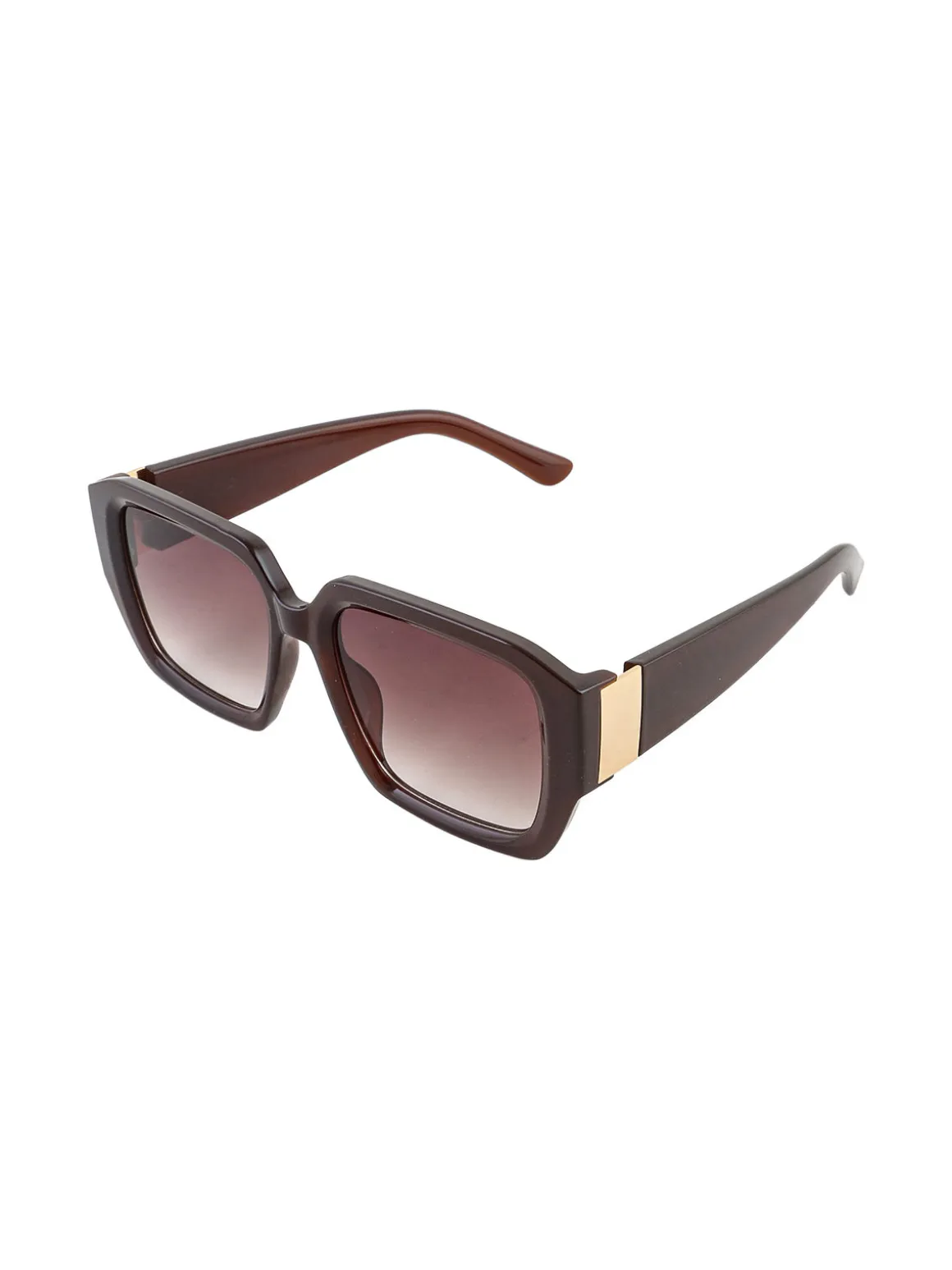 Looks Style Occhiali da sole quadrati da donna - marrone