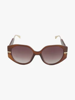 Looks Style Occhiali da sole squadrati da donna - marrone