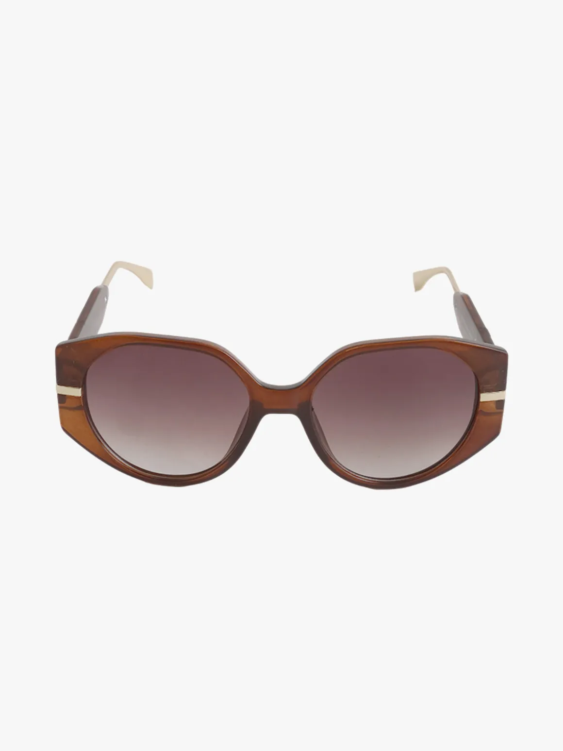 Looks Style Occhiali da sole squadrati da donna - marrone
