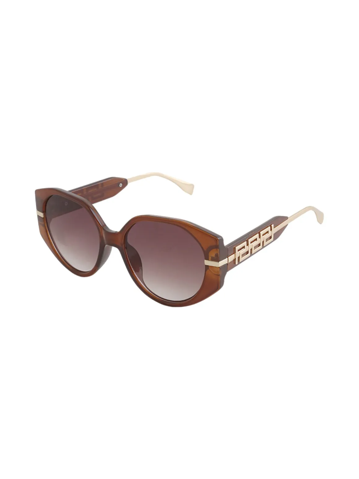 Looks Style Occhiali da sole squadrati da donna - marrone