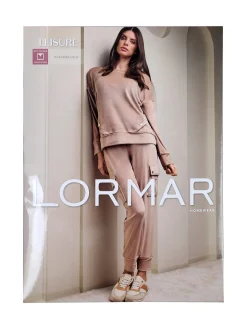 Lormar Completo tuta da donna in ciniglia soft con tasconi - lilla