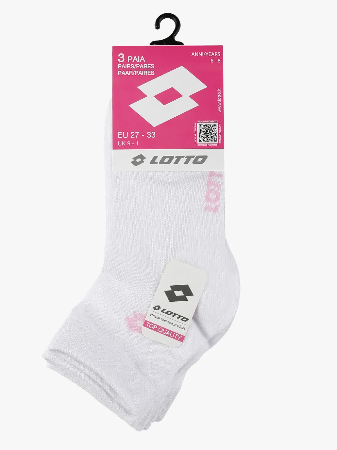 Lotto Calze corte da bambina. Confezione da 3 paia